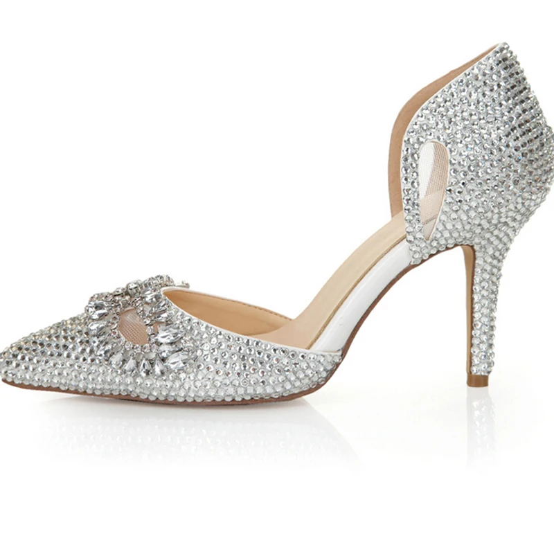 Silver Prom Shoes With Rhinestones Cheap Silver Prom Shoes With Rhinestones Cheap