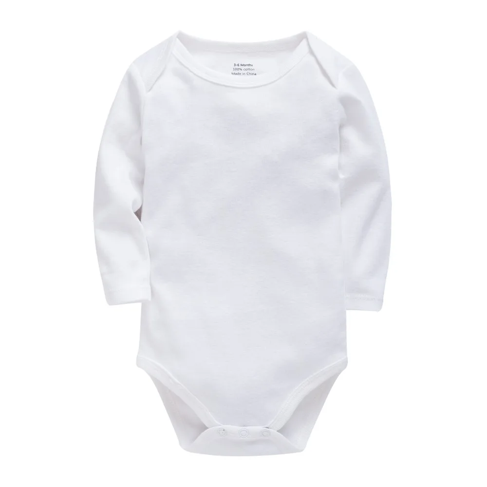 sólido branco roupas de bebê manga longa algodão bebê meninas meninos bodysuit bebê corpo bebe meses macacão infantil