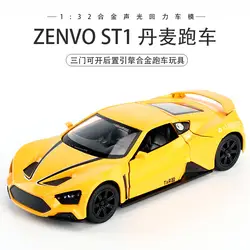 Zenvo ST1 1:32 автомобиль сплав спортивный автомобиль модель Отлитая под давлением Звук Свет Супер гоночный автомобиль подъемный хвост Hot Wheel для