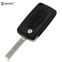 Keyyou 3 Button Remote Flip Folding Key Shell Case Fob Voor Citroen C2 C3 C4 C5 C6 C8 CE0536