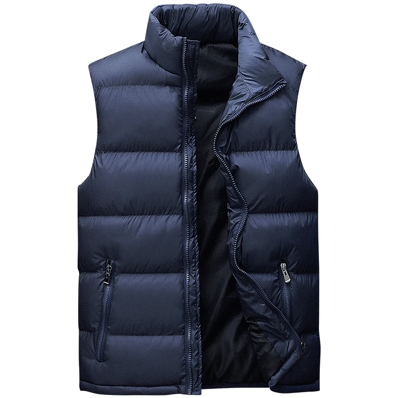 Winter Fashion Sleeveless Jackets Men Solid Color Windbreaker Vest Mens Casual Waistcoat Coat Mens Waterproof Jacket Homme L-8XL Winter Fashion Sleeveless Jackets Men Solid Color Windbreaker Vest Mens Casual Waistcoat Coat Mens Waterproof Jacket Homme L-8XL