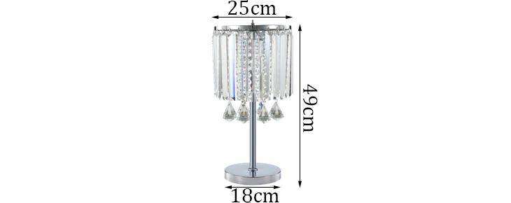 Светодиодный светильник в современном стиле с роскошными кристаллами, простые настольные лампы для гостиной и кабинета, креативные теплые прикроватные лампы для спальни, E27