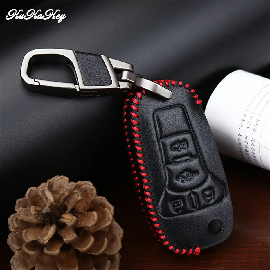 2018 Leather Car Key Cover Case For Ford Fusion 2013 2015