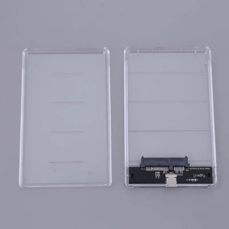 Carcasa de disco duro transparente 2 5 pulgadas tipo C Sata 3 0 sin herramientas Гбит/с USB 1 caja para caj | Компьютеры и офис