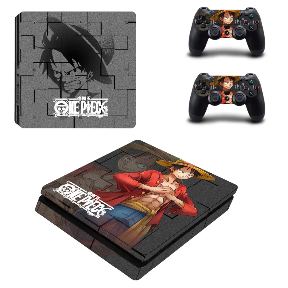 Аниме One Piece Luffy Decal PS4 Slim Skin Sticker для консоли Sony PlayStation 4 и 2 контроллеров Sticker|stickers