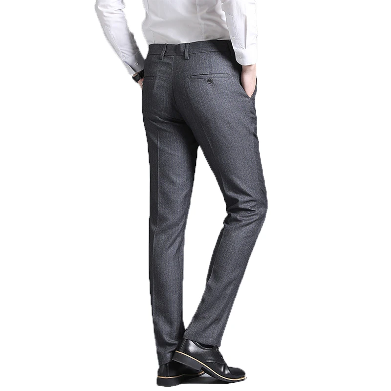 mens slim fit black dress pants