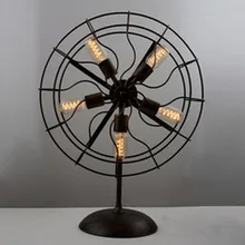 Edison, стол лампа Кантри Стиль Ретро Личность промышленный вентилятор Утюг настольная лампа
