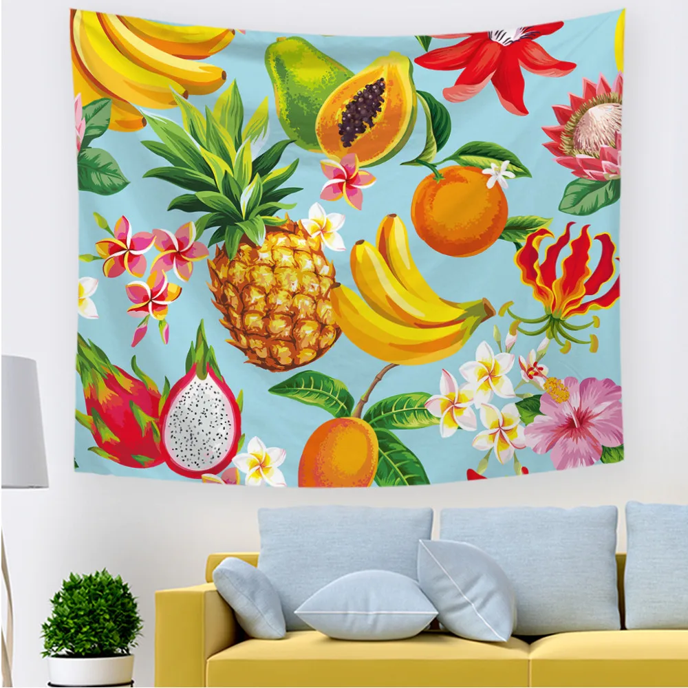 Тропический гобелен ананас Фламинго tapiz pared Tela Psychedelic Wandkleed Tapisserie Мураль Wandtuch Muur Tapijt Tapis