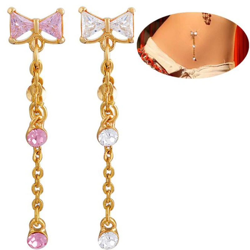 Buy 2015 new Free Shipping Gold Navel Crystal belly