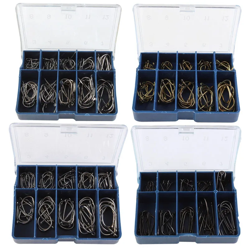 

YeMuLang 3#-12# 70 pcs/Box Barbed Hook Carp Fishinghooks Lure Accessories Set Tackle Fishing Box Free Shipping