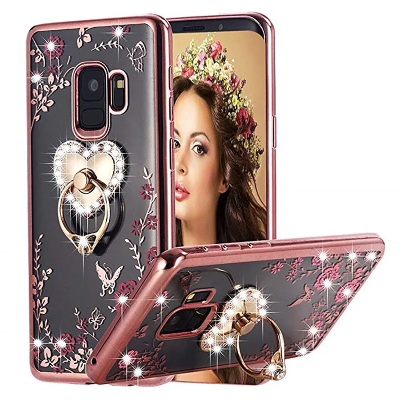 Мягкий чехол с кольцом для Samsung Galaxy A9 A7 2018 J2 Pro S6 S7Edge J7 Neo J3 J5 A3 A5 2016 2017 A50 S8 S9 S10 Plus