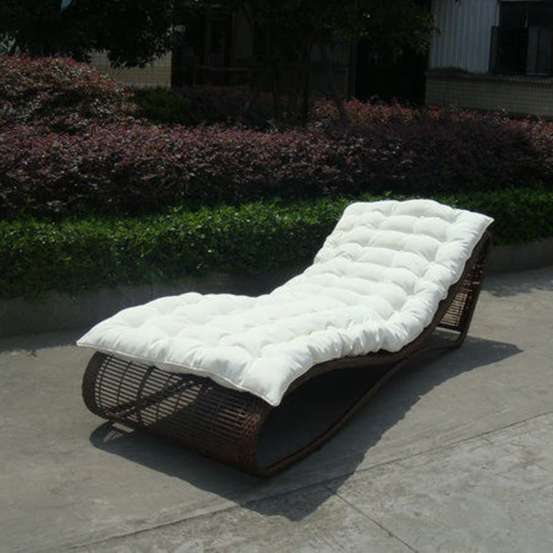 Уличный садовый шезлонг из ротанга удобное кресло для отдыха на море|rattan sun lounger|sun loungersrattan loungers |