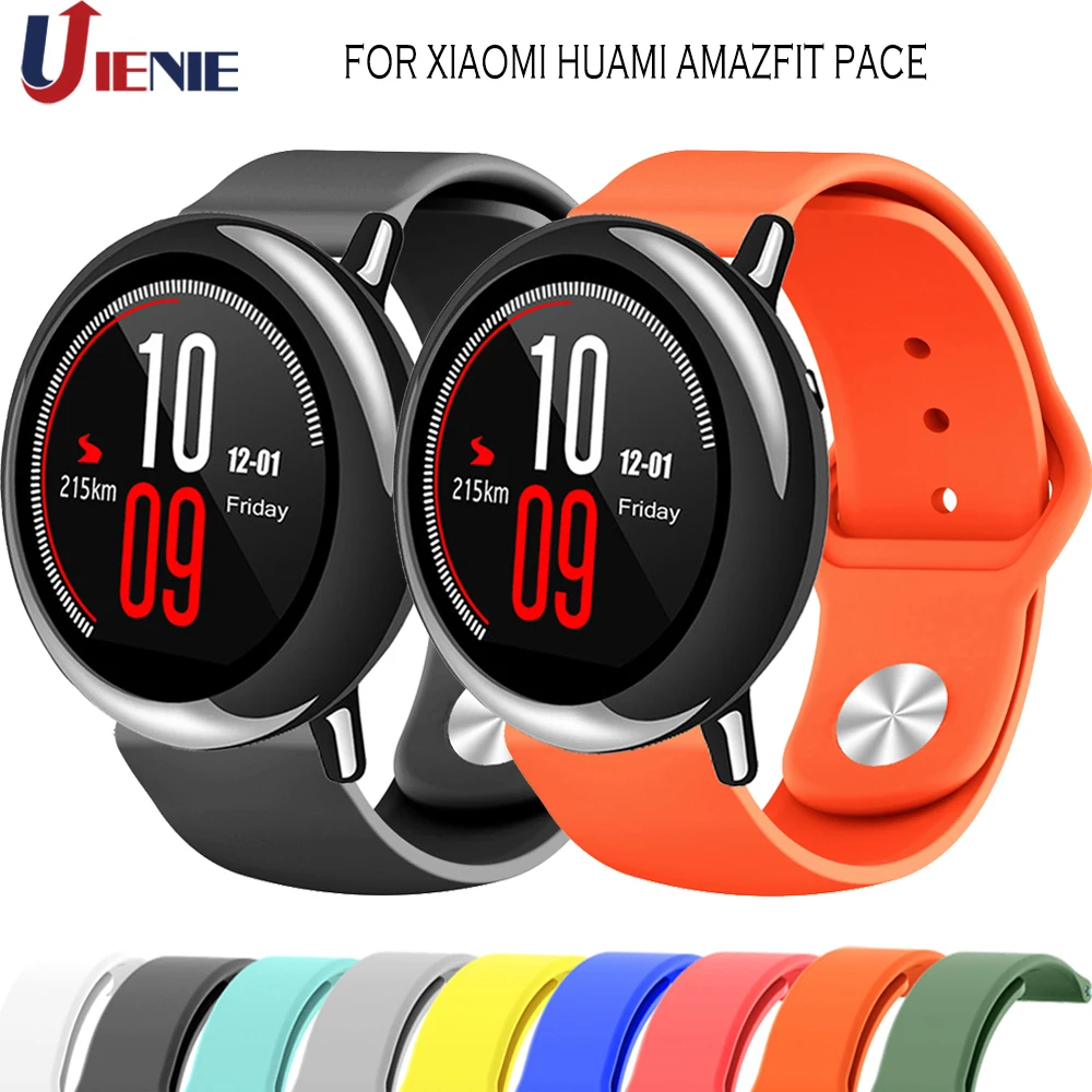 22 мм силиконовый ремешок для часов Ремешок Для Xiaomi Huami Amazfit Pace/Stratos 2 2S Браслет спортивный сменный Браслет correa