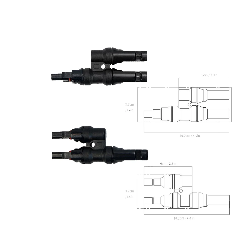 2 пары x MC4 разъем мужской женский 30A 45A 1000 В MC4 Солнечная панель филиал серии подключения солнечной системы используется PV кабель