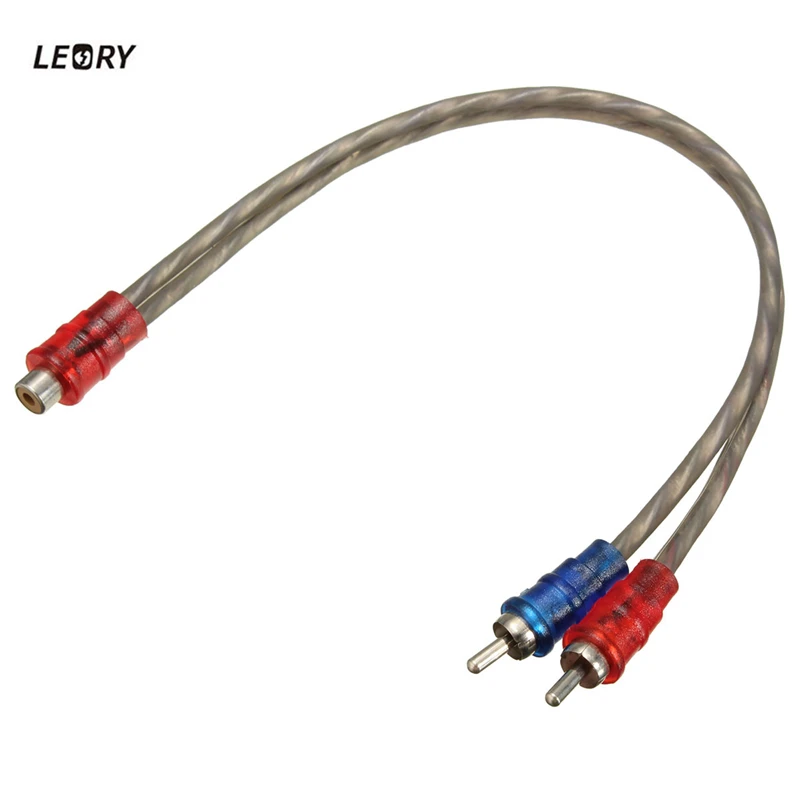 

LEORY Brand New RCA Phone Y Splitter 33.5CM RCA Female To 2x Male Cable Audio Lead Adapter Connector