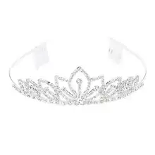 Корона Rhinestone Тиары Повязка для невесты Свадьба Серебро