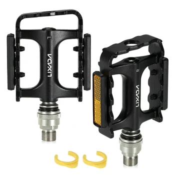 

Lixada MTB Road Bike Bicycle Cycling Pedals Bike Quick Release Pedals Bicycle Cycling Platform Pedal with Pedal Extender Adapter