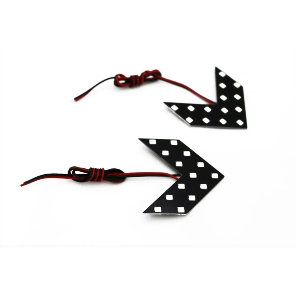 2 Pcs Car Styling 14 SMD LED Arrow Panel For Car Rear View Mirror Indicator Turn Signal Light Car Led Parking