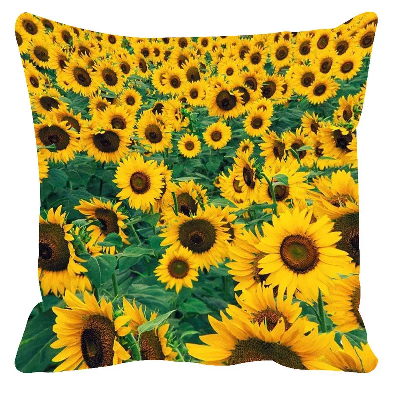 Modern Pattern 3D Sunflower Baby Pillow Case Household Decorative