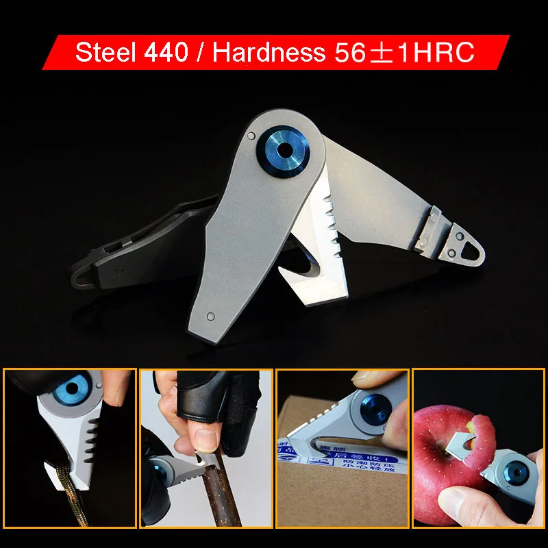 

Mini Pocket Knives Outdoor EDC Tools Portable Knife Blade folding knife Metal Keychain Cutting Key Ring Camp Survive Multitool