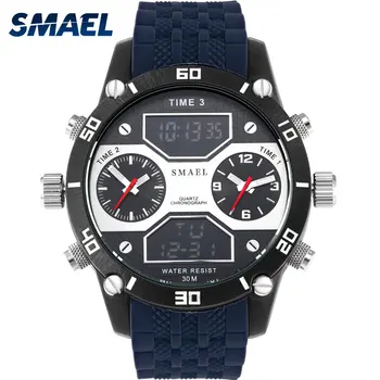 

SMAEL Men Wrist Watches LED Digital Alloy Big Watches For Men sport Watch 1159 Waterproof Clock Montre Homme Relogio Masculino