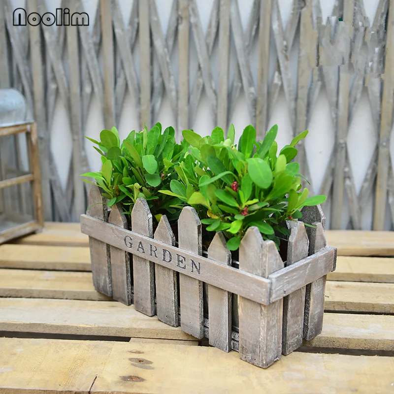 Деревянный цветочный горшок ручной работы суккулентные зеленые растения