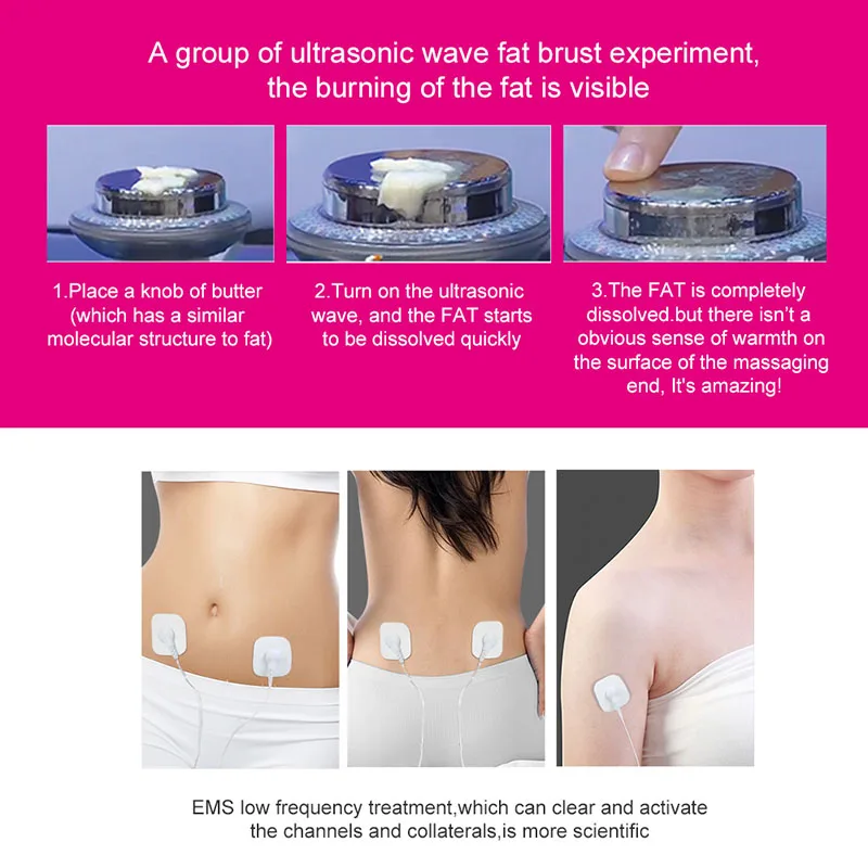 Fat Cellulite Reduction Device Ultrasound Cavitation EMS Infrared Treatment