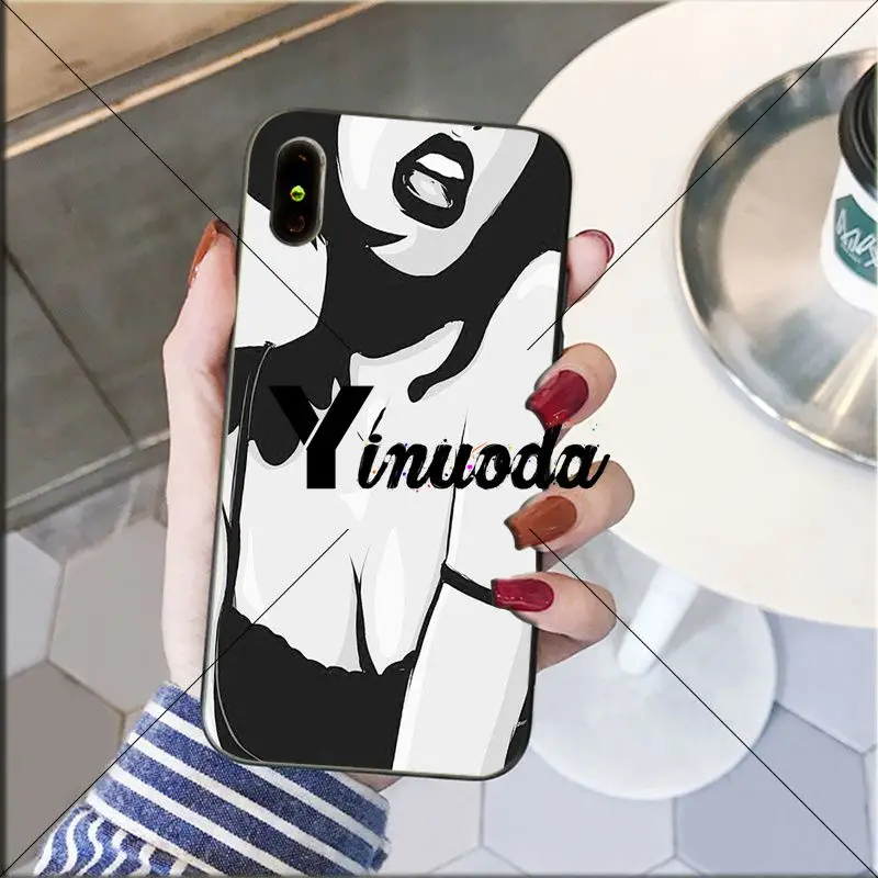 Yinuoda сексуальный женский умный чехол с красными губами для iPhone X XS MAX 6 6S 7 7plus 8 8Plus 5 5S