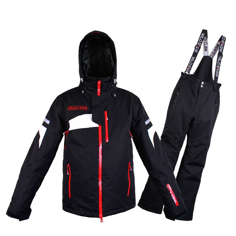 

Waterproof Thermal Ski Jacket+Snowboard Pant Male Outdoor Skiing And Snowboarding Snow Ski Suit Plus Size Sports Jacket Men