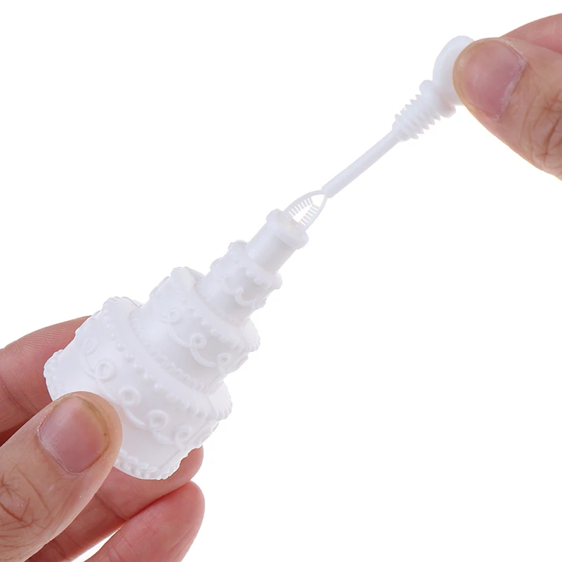 4/12Pcs White Cake Empty Bubbles Soap Bottles Romantic Wedding Birthday Party Decor Event Festival Supplies Kid Toy