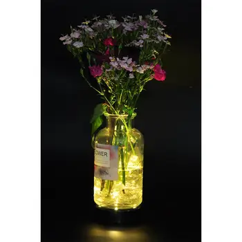 

1pc*Colorful LED Night Lamp Bases Battery powered Lamp Base Unique Crystal Display Stand Holiday Lighting for decor