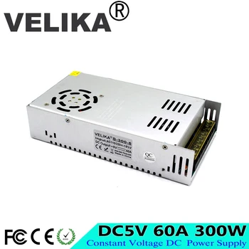 

Single Output Regulated DC5V 60A 300W DC Power Supply Switch Switching Transformers 110V 220V AC-DC SMPS for Led Display Screen
