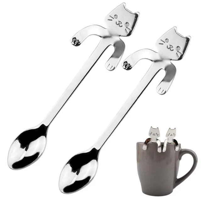 Special Offers New 2Pcs Stainless Steel Coffee & Tea Spoon Mini Cat Long Handle Creative Spoon Drinking Tools Kitchen Gadget Flatware Tableware Special Offers New 2Pcs Stainless Steel Coffee & Tea Spoon Mini Cat Long Handle Creative Spoon Drinking Tools Kitchen Gadget Flatware Tableware