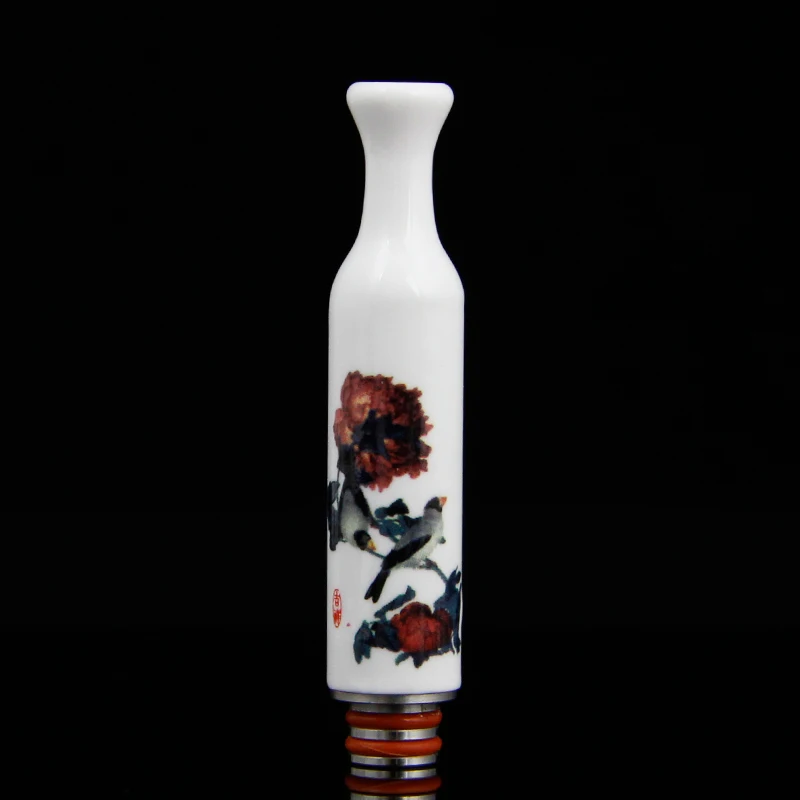 

China Ceramic & Stainless Steel Drip Tip Long 510 Drip Tips mouthpieces fit for elctronic cigarette atomizer China styles