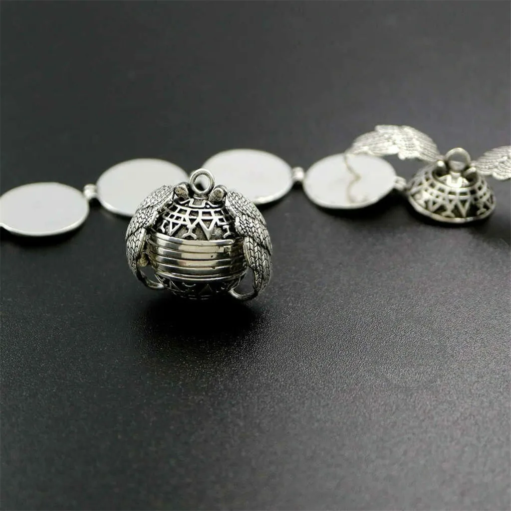 

Expanding Photo Locket Necklace Pendant Angel Wings Gift Jewelry Decoration 5.13