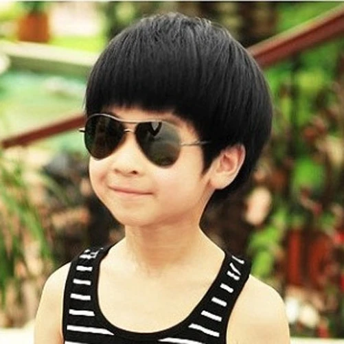 New Band Fashion Children Boys Synthetic Hair Wigs Short Straight