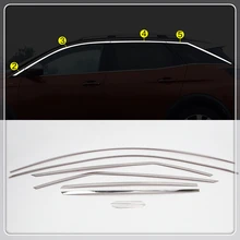 Для peugeot 3008 GT автомобильный Стайлинг верхнее окно отделка декоративные полосы покрытие 8 шт. Нержавеющая сталь Авто аксессуары