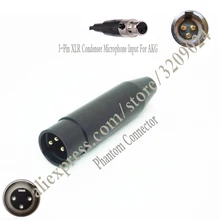 TA3F Condenser Microphone XLR Mini 3pin Feale to 3Pin Male Phantom Connector for AKG Most XLR Mini Mixer Speaker Power Amplifier