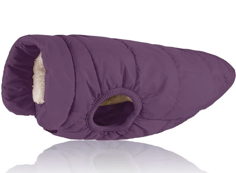 Новая однотонная Одежда для собак зимняя одежда для домашних животных утолщенная хлопковая куртка для собак костюм для больших собак жилет большой размер Одежда для домашних животных XXXL - Цвет: Purple