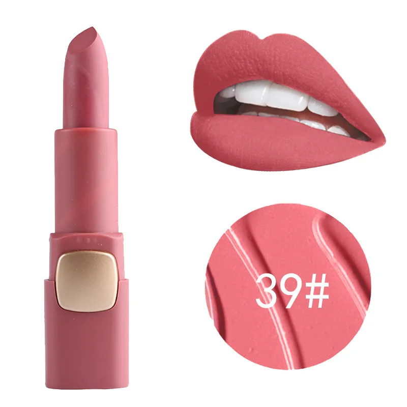 Miss Rose Matte Lipstick Cosmetics Makeup Waterproof Lips Moisturizing Easy To Wear Make up Lip Sticks Gloss Lipsticks - Цвет: 39 Muss