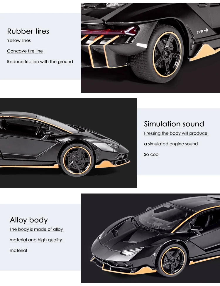 KIDAMI 1:32 Aventador 750-4 литая под давлением модель автомобиля с оттягивающейся спинкой игрушечные машинки подарки игрушки для детей моделирование oyuncak siku