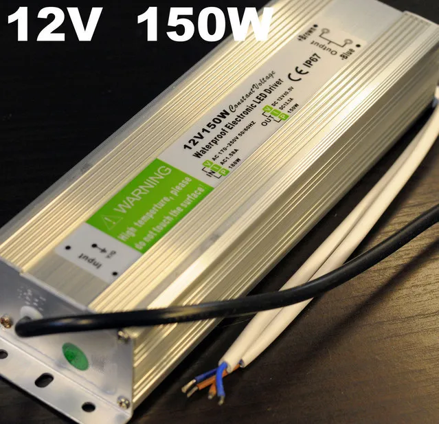 

Best price 1pcs 12V 150W Electronic Waterproof led strip Driver,Led Outdoor Power Supply AC 90V-250V Free shipping