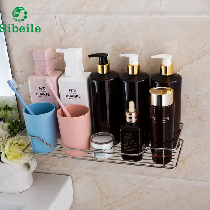 Stainless Steel Sink Sucker Organizer Shelf Bathroom Wall Powerful Suction Sponges Storage Basket Kitchen Soap Towel Holder