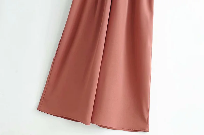Винтажный стильный Однотонный женский комбинезон с поясом, модные женские широкие брюки с эластичной резинкой на талии, повседневные женские комбинезоны