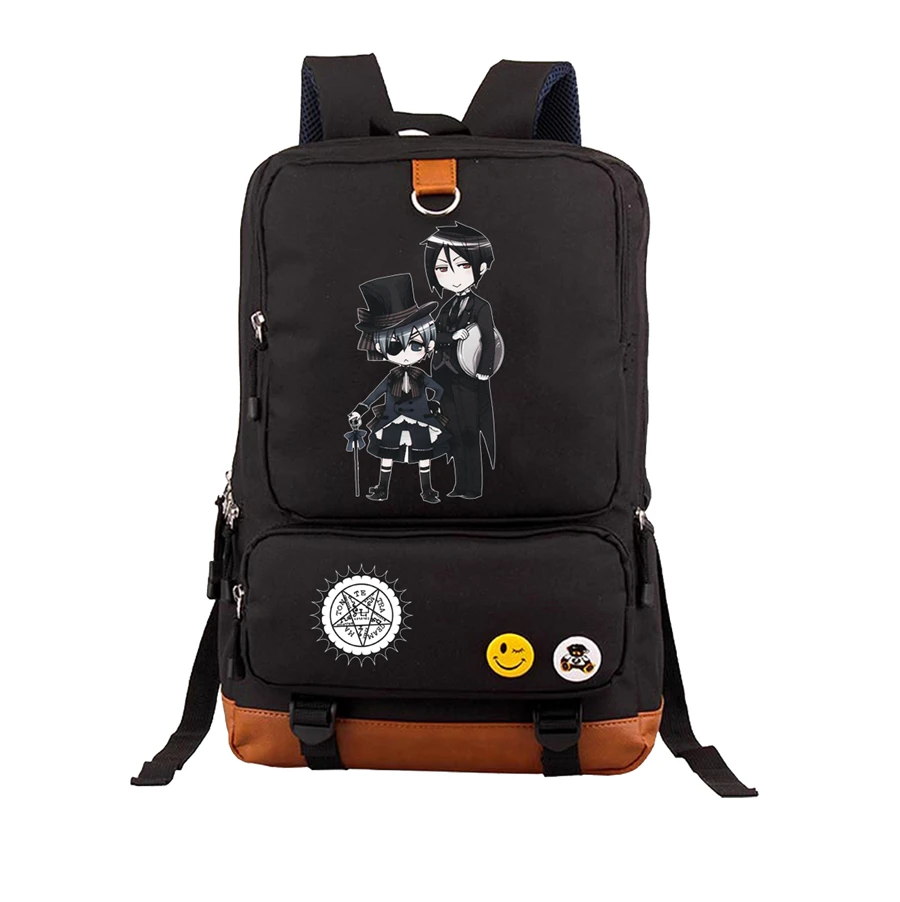 Anime Kuroshits Black Butler Ciel Sebastian Backpacks Teenage School