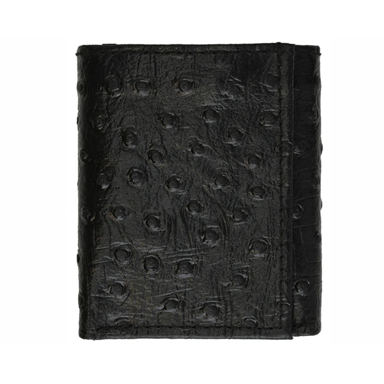AFONiE Ostrich Leather Tri-Fold Wallet (1)