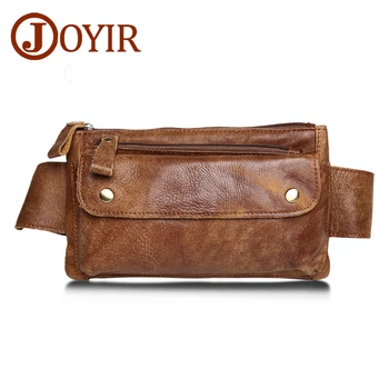 JOYIR Genuine Leather Men Waist Packs Travel Chest Bag Unisex Belt Bag Men Money Belt Waist Bag Bum Bag Fanny Pack for Women 1