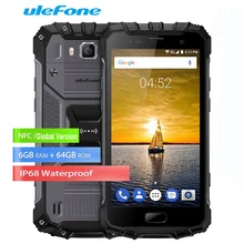 Ulefone Armor 2 5.0″ FHD 6GB+ 64GB IP68 4G Smartphone Android 7.0 Octa Core Helio P25 Waterproof 16MP+13MP Dustproof Phones NFC