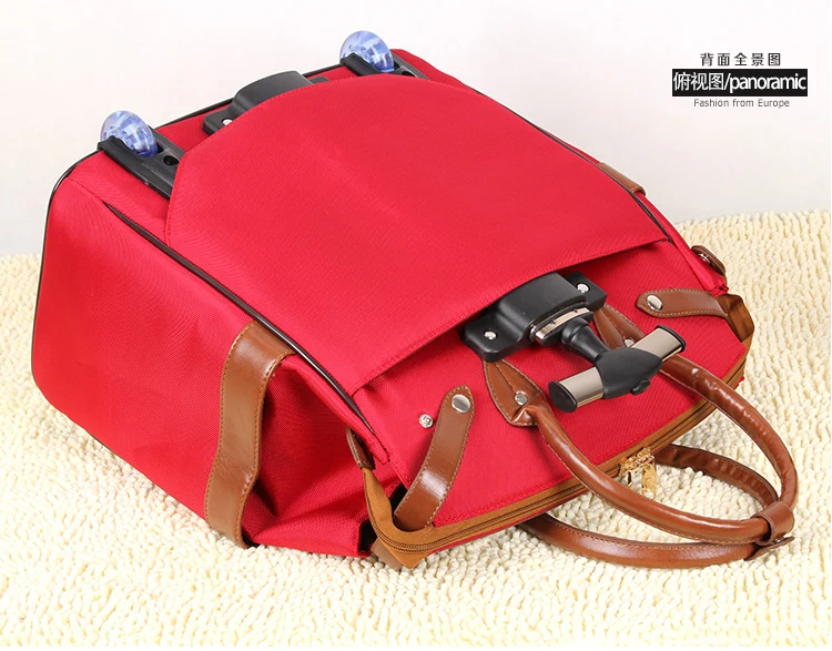 GraspDream Ретро 22 дюйма ручной чемодан на колесиках для девочек, красный багаж, дорожная сумка, сумки на колесиках, женская сумка на колесиках, чемоданы