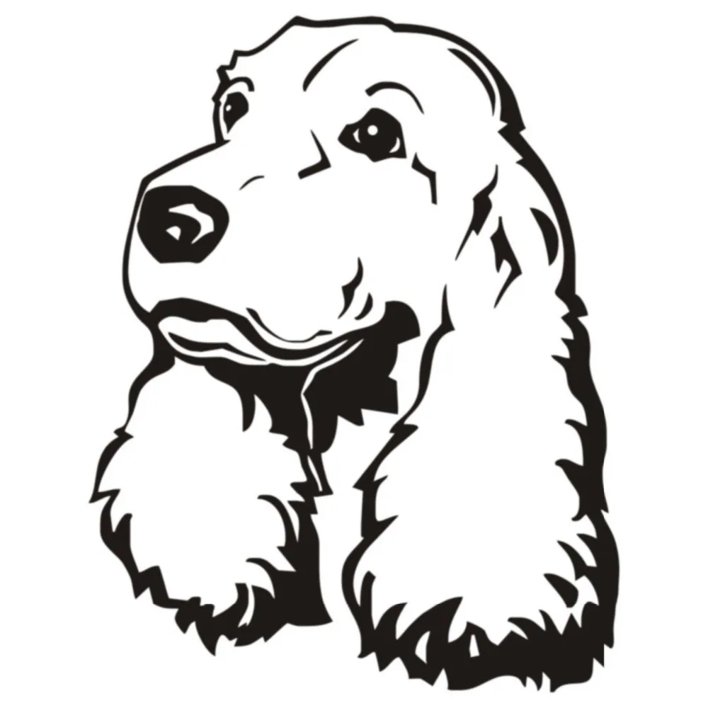 Anak Anjing Lucu Desain Vinyl Wall Stiker Kepala Anjing Wall